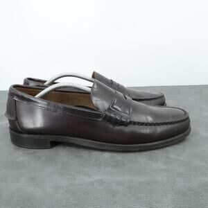 Sebago Shoes Mens Size 12 Brown Leather Penny Loafers Dress Handsewn USA Classic